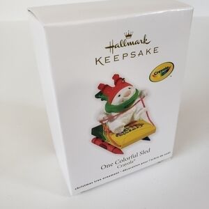 NEW Hallmark Keepsake Ornament - Crayola One Colorful Sled Bunny Dated 2011